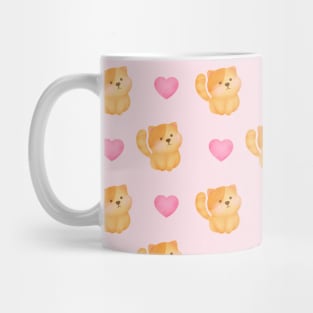 Chubby cat seamless patterns Mug